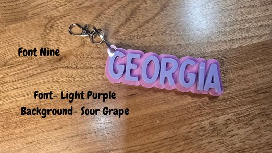 Custom Name Bag Tag -Font Nine