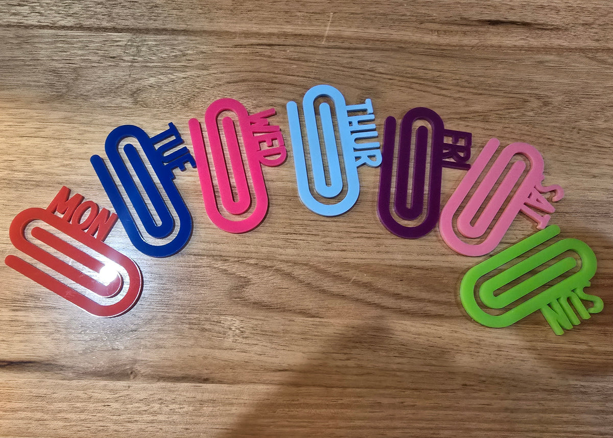 Oversized Acrylic Paperclips Daily Edition
