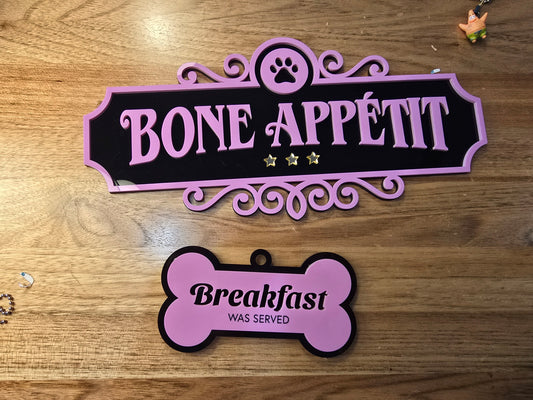 Bone Appetite Dog Feeding Sign