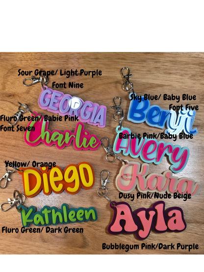 Custom Name Bag Tag -Font Five