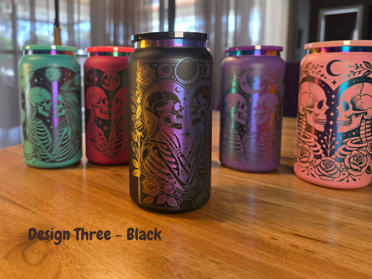 Rainbow-Plated Skeleton Tumbler Design 3