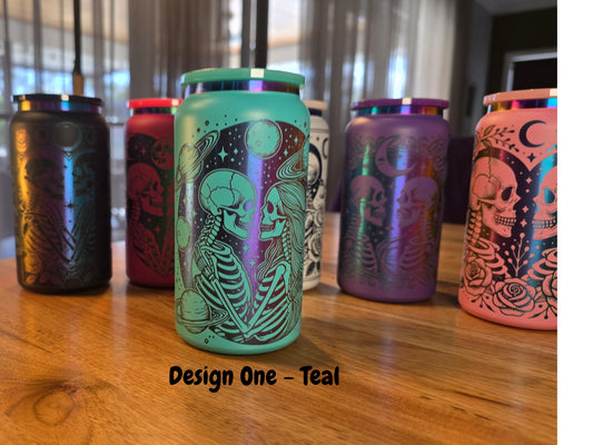Rainbow-Plated Skeleton Tumbler Design 1