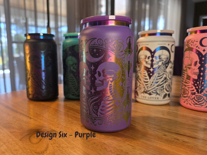 Rainbow-Plated Skeleton Tumbler Design 6