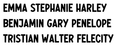 Custom Name Bag Tag -Font Nine