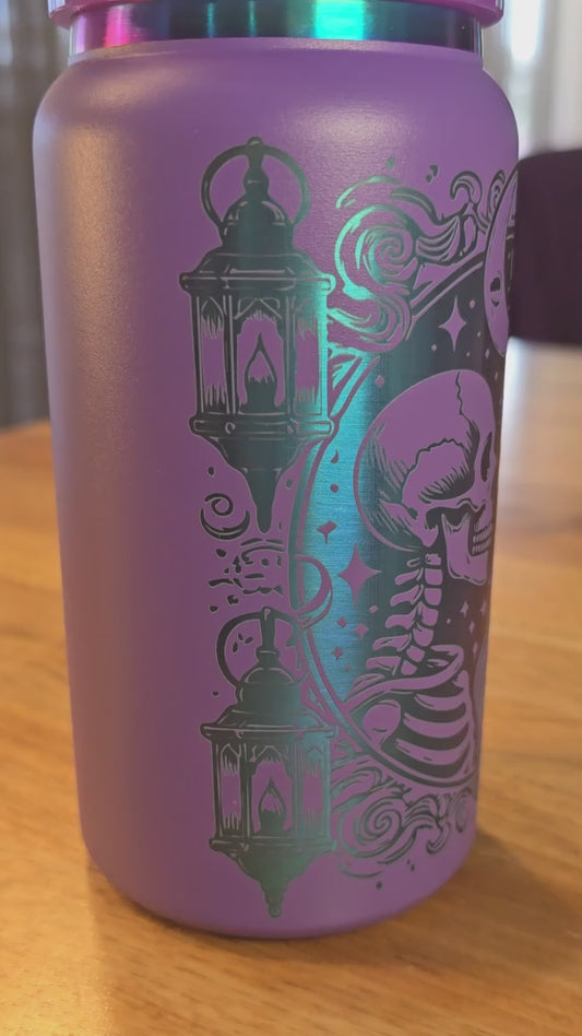 Rainbow-Plated Skeleton Tumbler Design 6