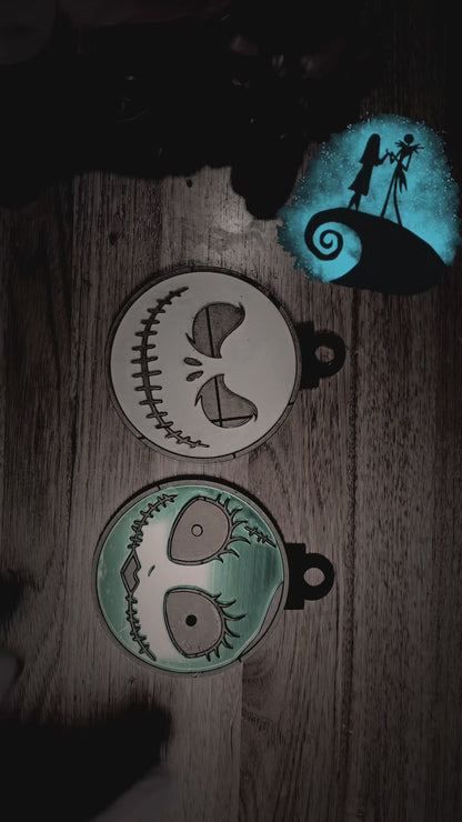 Jack & Sally Christmas Ornaments