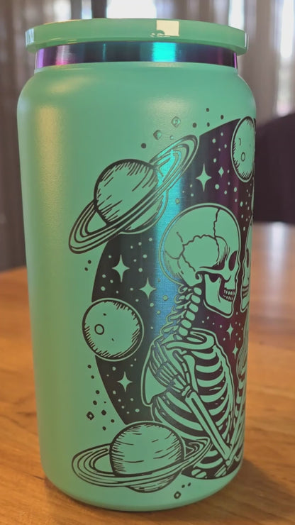 Rainbow-Plated Skeleton Tumbler Design 1