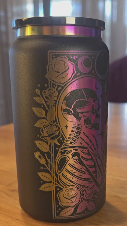 Rainbow-Plated Skeleton Tumbler Design 3