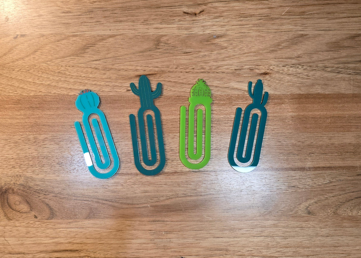 Oversized Acrylic Paperclips Cactus Edition