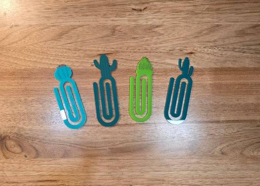 Oversized Acrylic Paperclips Cactus Edition