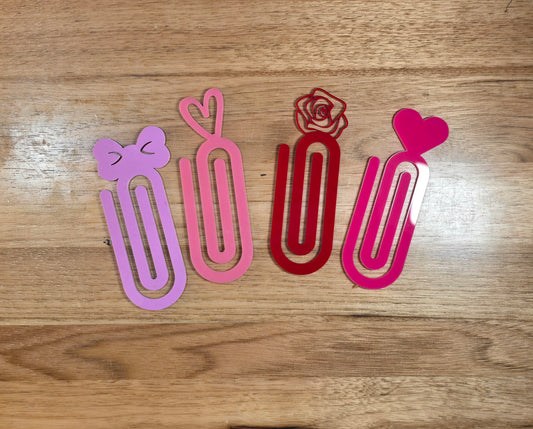 Oversized Acrylic Paperclips Valentine Edition
