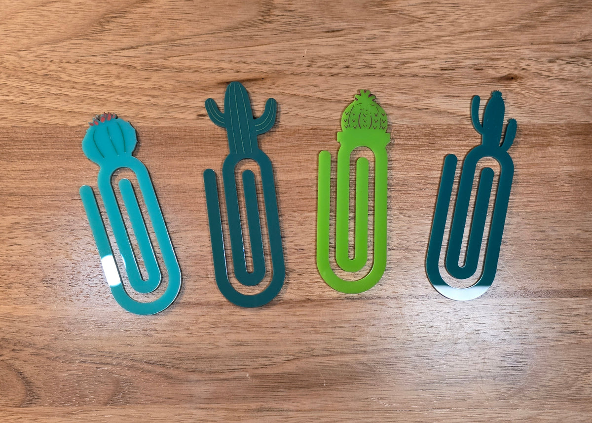 Oversized Acrylic Paperclips Cactus Edition