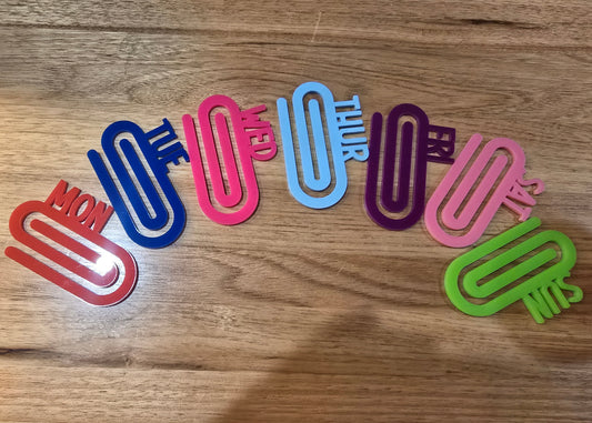 Oversized Acrylic Paperclips Daily Edition