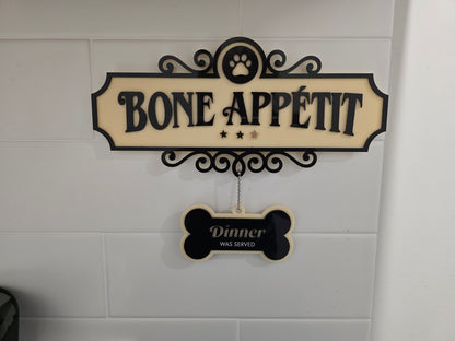 Bone Appetite Dog Feeding Sign