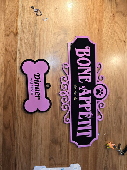 Bone Appetite Dog Feeding Sign